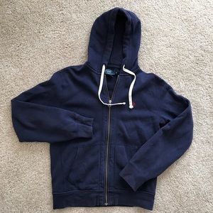 Navy Polo Zip Up Jacket